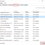 Disable startup services in Task Manager