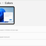 Disable transparency effects
