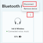 Disconnect or remove the device
