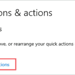 Edit the quick actions
