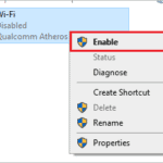 Enable Network connection