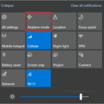 Enable airplane mode