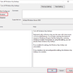 Enabled Turn off Windows key hotkeys