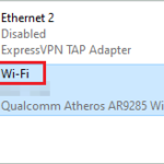 Get the name of your network connection