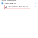 Install the language pack