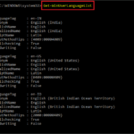 List of languages installed on your computer