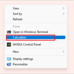 Newly added entry in right click menu