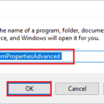 Open Advanced System Properties
