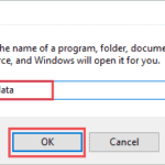 Open AppData folder via Run