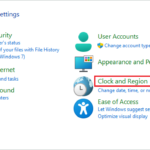 Open Clock and Region