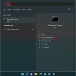 Open Command Prompt as administrator