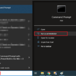 Open Command Prompt as administrator