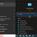 Open Control Panel