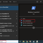 Open Windows PoweShell as administrator