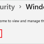 Open Windows Security
