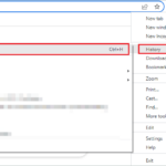 Open browsing history