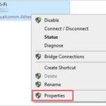 Open connected network properties