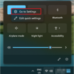 Open related settings