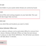 Perform a full scan
