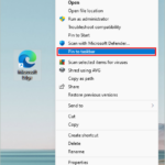 Pin to taskbar from context menu