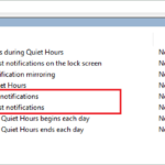 Policies in Notifications folder