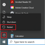 Restart your computer