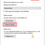 Restore Defaults of single folder