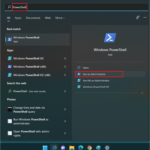 Run PowerShell as administrator