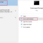 Run command prompt as administrator
