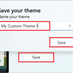 Save the custome theme