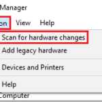 Scan for hardware changes