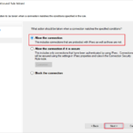 Select Allow the connection