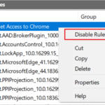 Select Disable Rule