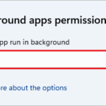 Set Background apps permission to Never