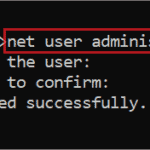 Set password for the admin account