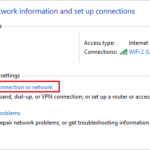 Set up a new connection or network