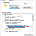Show hidden files, folders and drives