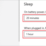 Sleep time of the system