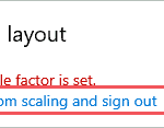 Turn off custom scaling