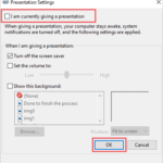Turn off presentation mode