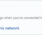 Turn on Metered connection