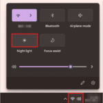 Turn on Night light using Quick Settings