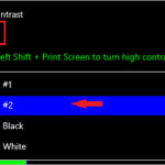 Turn on high contrast display
