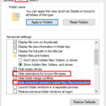 Unhide all the files in File Explorer