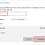 Uninstall Discord