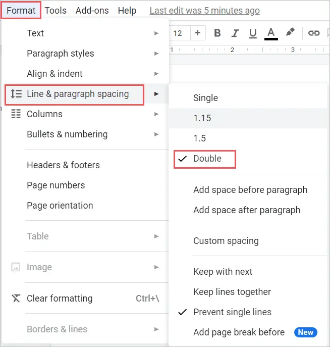 Click on the Format menu and change the line spacing