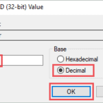 Value data of port number in the registry