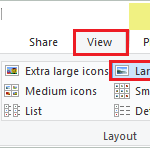 View option in folder