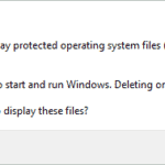 Warning to enable hidden OS files