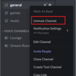 unmute channel
